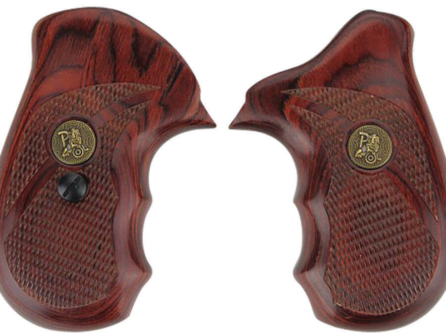 Pachmayr 63000 Renegade Grip Checkered Rosewood Laminate with Finger Grooves for S&W J Frame