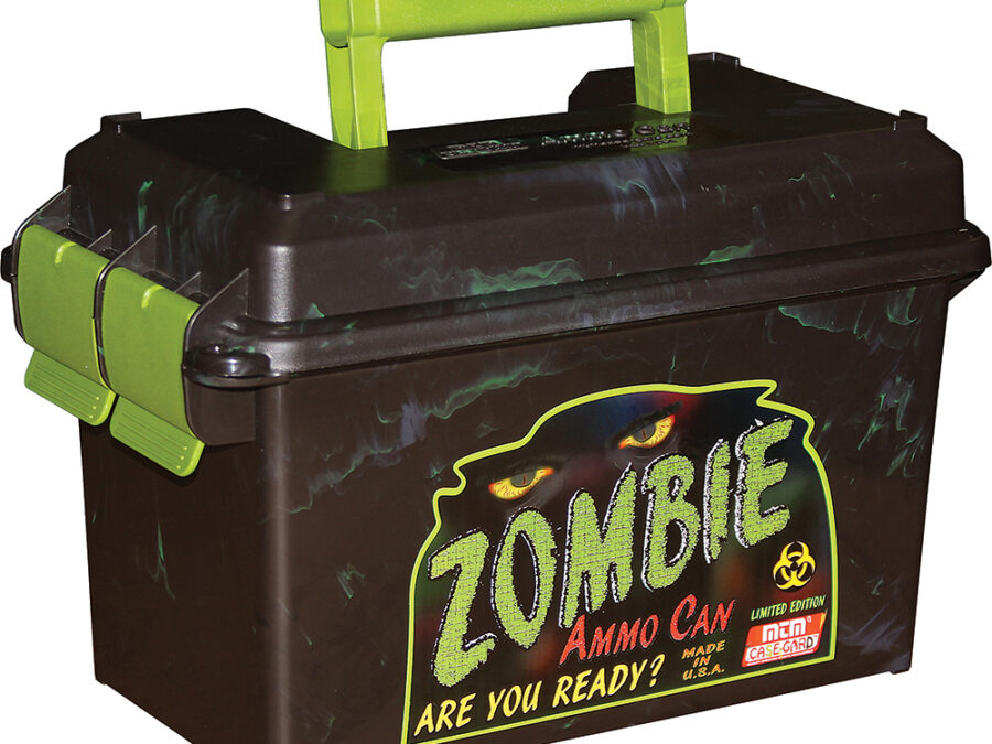 MTM Case-Gard AC50Z Ammo Can  50Cal Rifle Black w/Zombie Green Accents Polypropylene