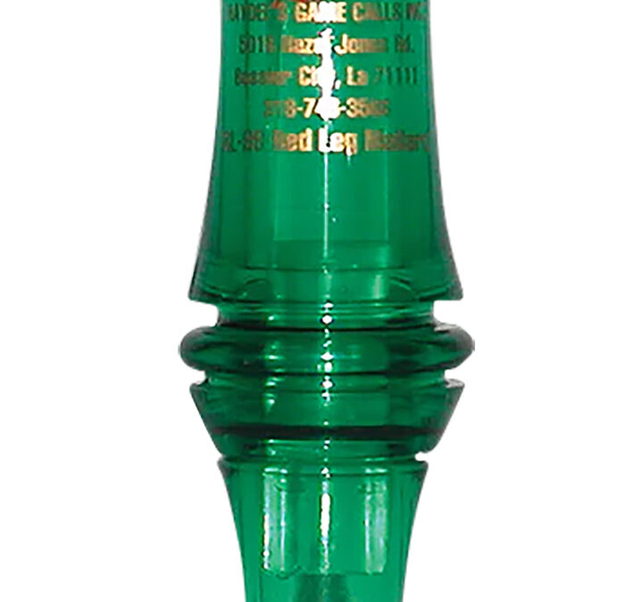 Haydel's Game Calls RL99 "Redleg" Mallard  Open Call Double Reed Mallard Sounds Attracts Ducks Green Plastic