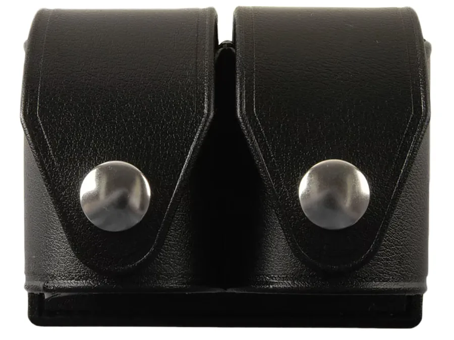 HKS 203PLBN SpeedLoader Case  Double Black Large Hytrel Belt Loop Fits S&W/Ruger/Colt/Taurus/Dan Wesson Belts 2.25" Wide