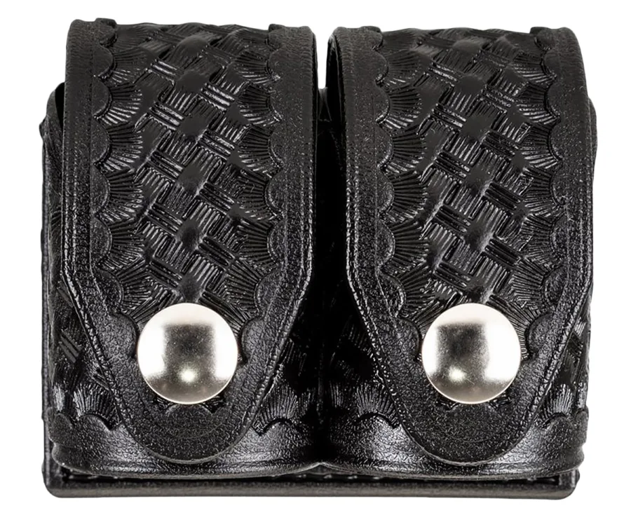 HKS 203BLBN SpeedLoader Case  Double Large Black Hytrel Belt Loop Belts 2.25" Wide