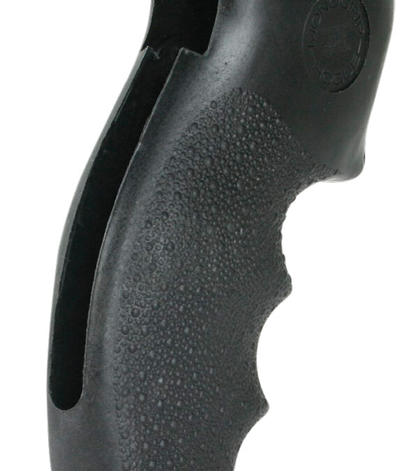 Hogue 19100 Monogrip Finger Grooves Black Nylon Cobblestone Finish Fits S&W K Frame with Round Butt