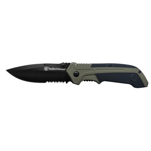 S&W Liner Lock Aluminum Folder OD Green
