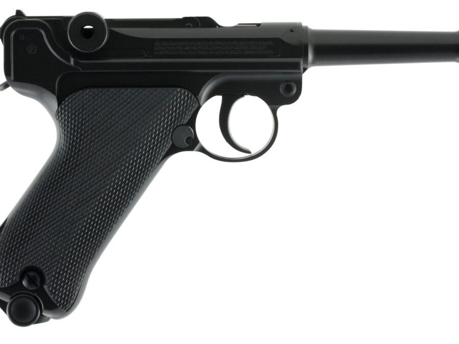 Umarex USA 2251800 Legends P.08  CO2 177 BB 21+1 4.60" Black Polymer Grips