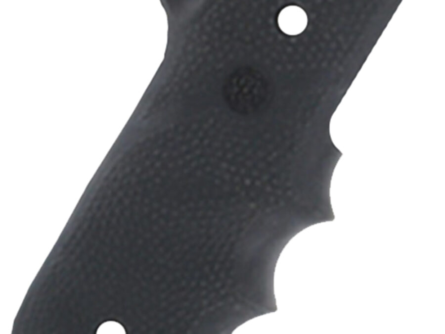 Hogue 82060 Rubber Grip  Black with Finger Grooves & Right Hand Finger Rest for Ruger Mark II, III