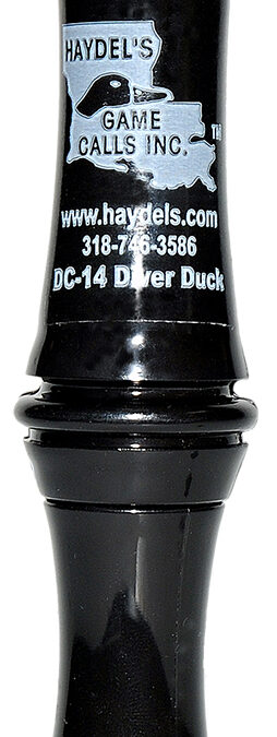 Haydel's Game Calls DC14 Diver Duck  Open Call Attracts Ducks Black Acrylic