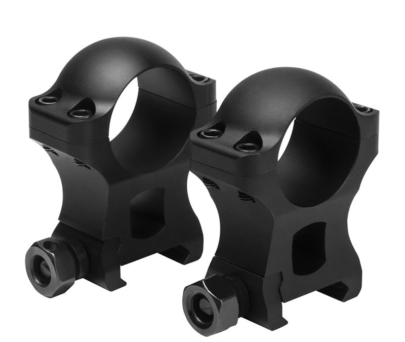 VISM 1" Hunter Rings Black 1.3" Height