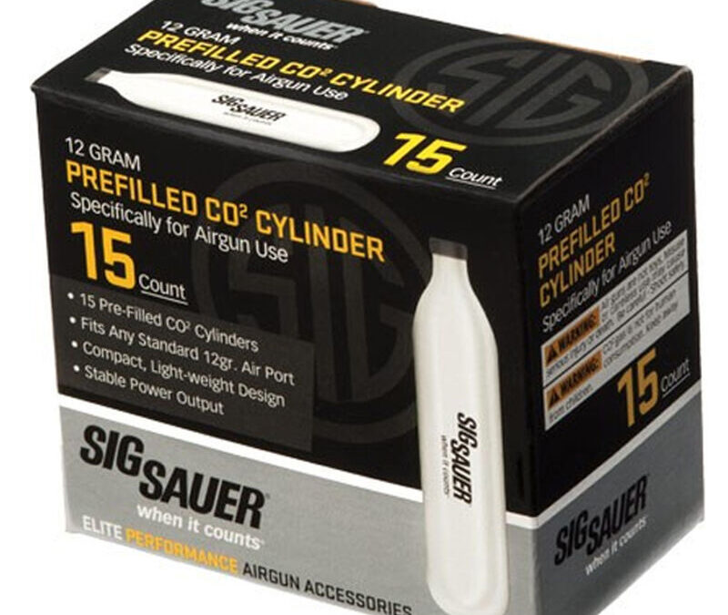 Airgun CO2 Cartridge, 12 Gram, 15 Pack
