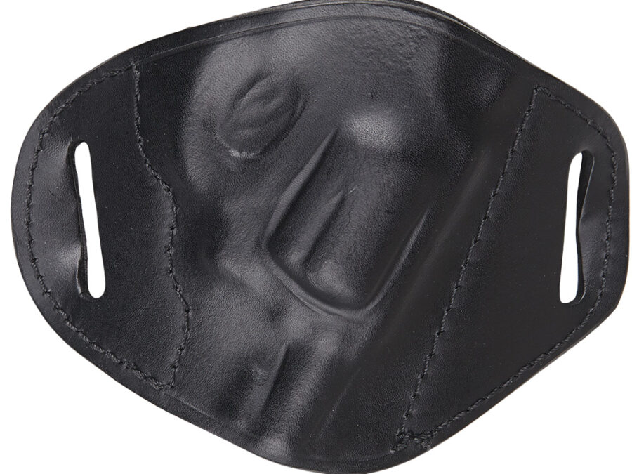 Bulldog MLBRS Molded  OWB Black Leather Belt Slide Fits S&W J Frame Fits 2-4" Barrel Right Hand