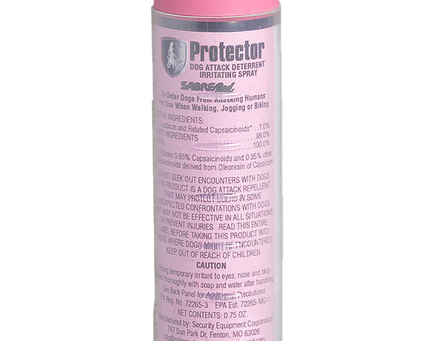 Sabre SRPNBCPKR02 Dog Spray  Capsaicin Range 12 ft 0.75 oz Pink Includes Key Ring