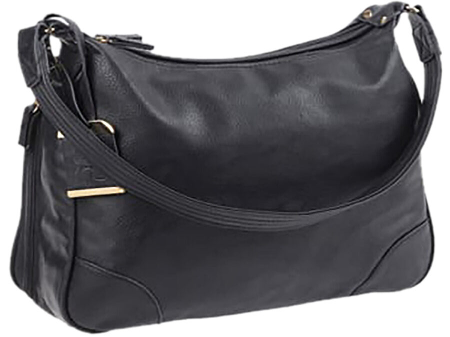 Bulldog BDP010 Hobo Purse w/Holster Black Leather for Most Small Autos & Revolvers Ambidextrous Hand