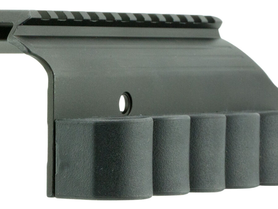 TacStar 1081029 SideSaddle Rail Mount Mossberg 500/590 12 Gauge 6rds Black Aluminum