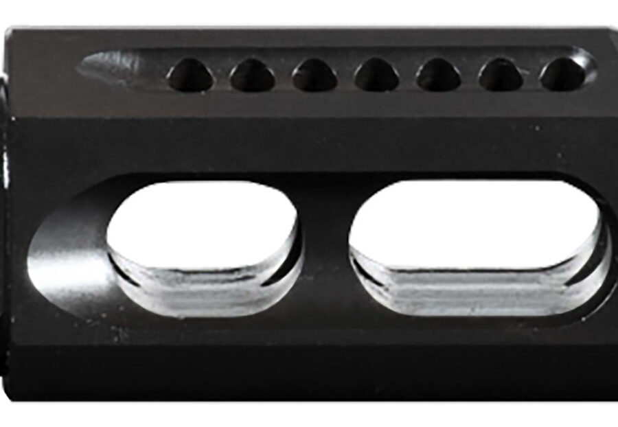 Yankee Hill 3085MBA Slant Muzzle Brake Black Steel with 5/8"-24 tpi Threads & 2.75" OAL for 30 Cal AR-Platform