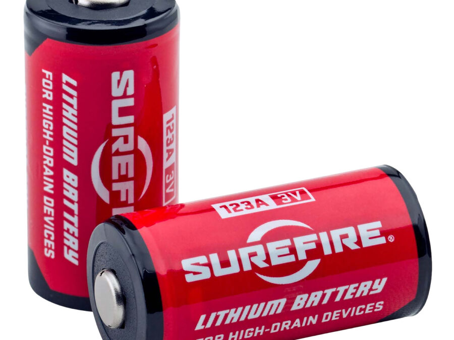 SureFire SF6BC 123A Batteries  Red/Black 3.0 Volts 1,500 mAh (6) Single Pack Clamshell