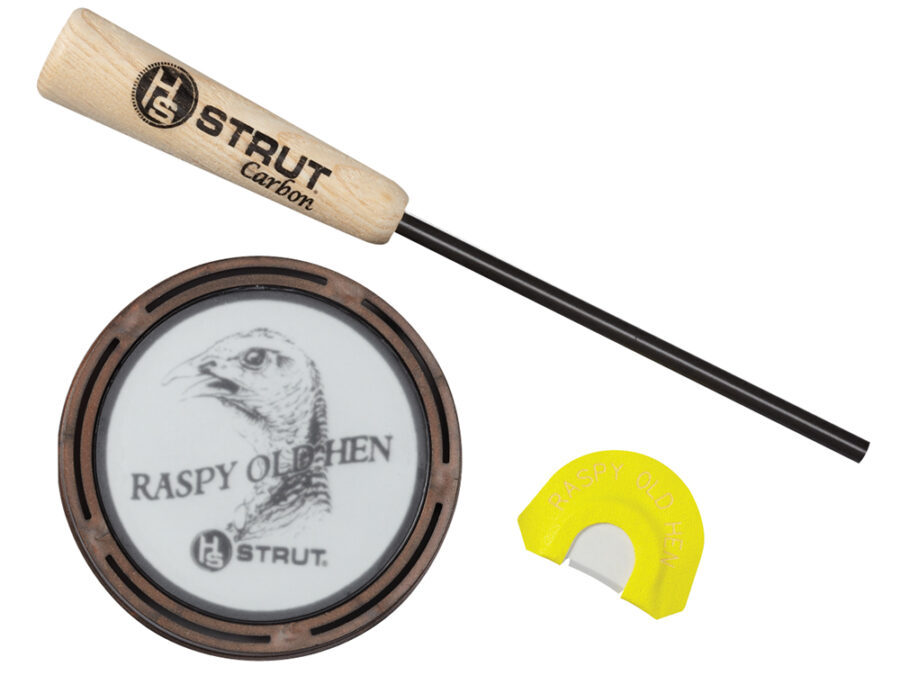 HS Strut 07011 Raspy Old Hen  Friction Call Turkey Hen Sounds Attracts Turkeys Glass/Carbon