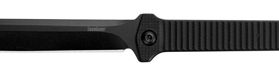 Kershaw 4008X Dune  3.80" Fixed American Tanto Plain Black Oxide 3Cr13MoV SS Blade Black Glass-Filled Nylon Handle Includes Lanyard/Sheath