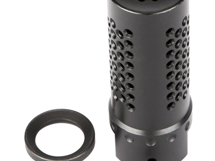 Spikes Tactical SBV1017 Dynacomp Extreme Muzzle Brake Black Nitride 416R Stainless Steel with 1/2"-28 tpi Threads & 2.25" OAL for 5.56x45mm NATO