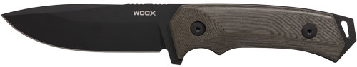WOOX KNIFE ROCK 62 FIXED BLADE - 4.25" BLACK MICARTA PLAIN HND