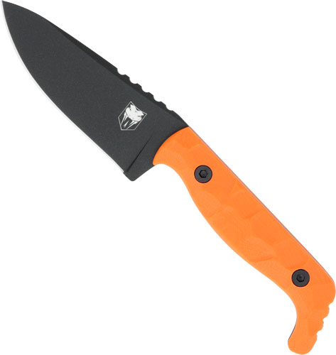 COBRATEC KINGPIN 4" FIXED BLD - ORANGE D2 STEEL W/KYDEX SHTH