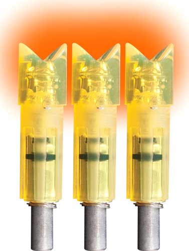 LUMENOK LIGHTED NOCK XBOW HD - ORANGE CRESCENT EASTON 3PK