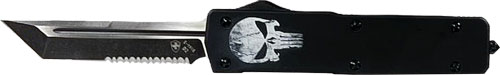 TEMPLAR KNIFE LARGE ZINC OTF - FALLEN 3.5" D2 BLK TANTO SRRTD