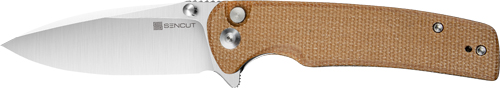 SENCUT KNIFE SACHSE 3.47" - BROWN MICARTA/SATIN BTTN LOCK