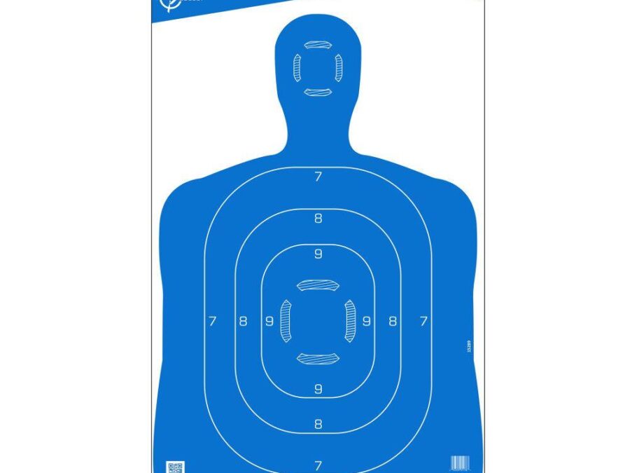 Allen EZ-Aim Silhouette Paper Shooting Targets 23"W x 35"H Blue 100/ct