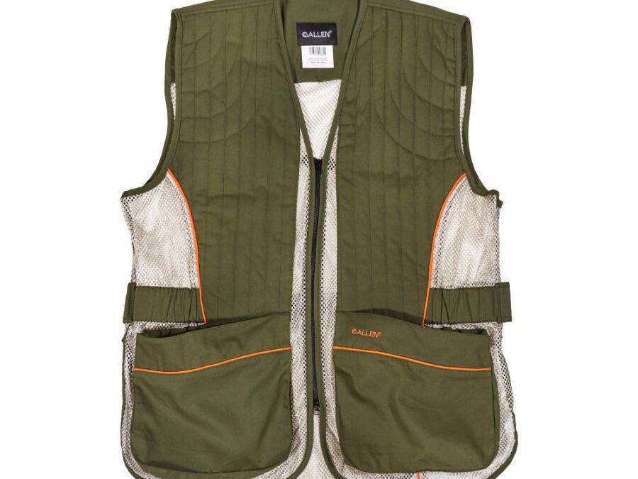Allen Ace Shooting Range Vest with Moveable Shoulder Pad R or L Green M/L