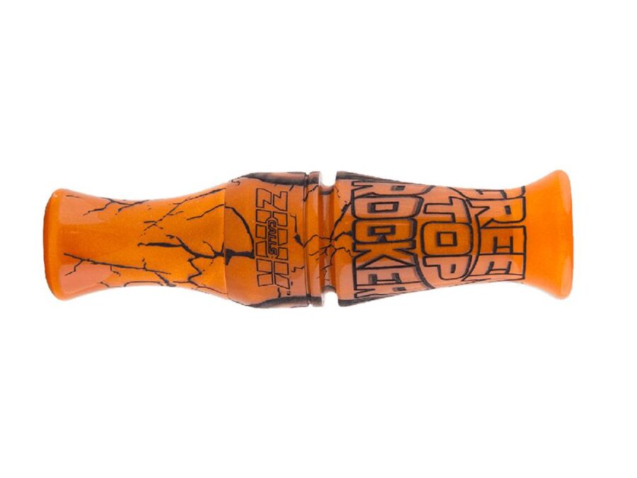 Zink Green Top Rocker Duck Mouth Call Orange Marbleade