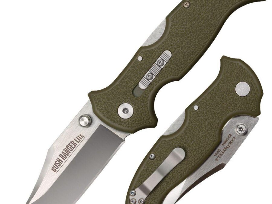 Cold Steel Bush Ranger Lite Rocker Lock Knife  - 3-1/2" Satin Blade OD Green GFN