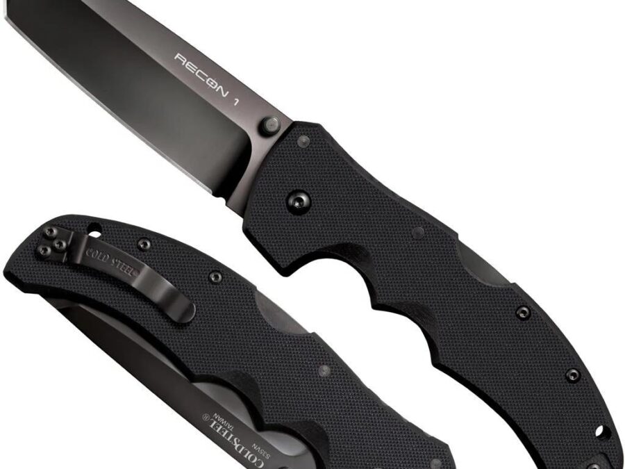 Cold Steel Recon 1 Tanto Lockback Knife - 4" Blade G-10 Black