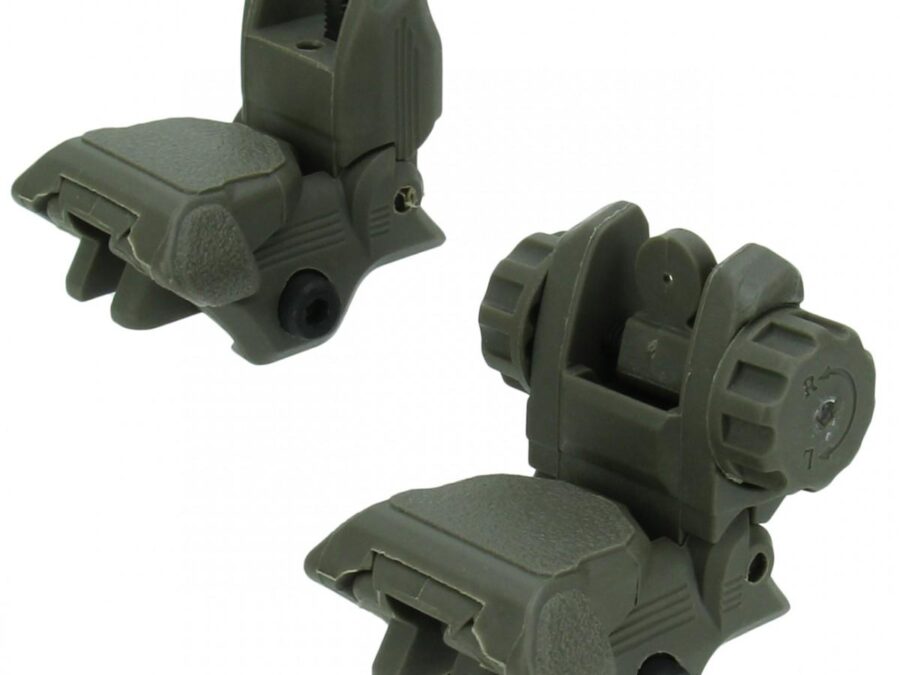 Tacfire AR-15 45 Same Plane/Low Profile Pop Up Sights OD Green