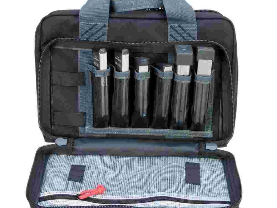 G-Outdoors Quad Pistol Range Bag with Magazine Storage & Dump Cups-Black