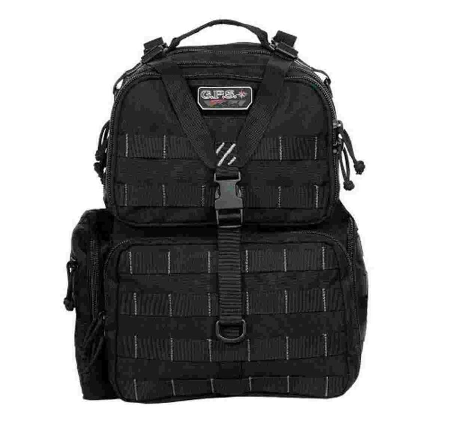 G-Outdoors GPS Tactical Range Backpack Holds 3 Handguns Black