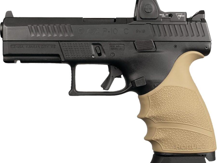 Hogue HandAll Beavertail Grip Sleeve CZ P-10 Compact 9mm - FDE