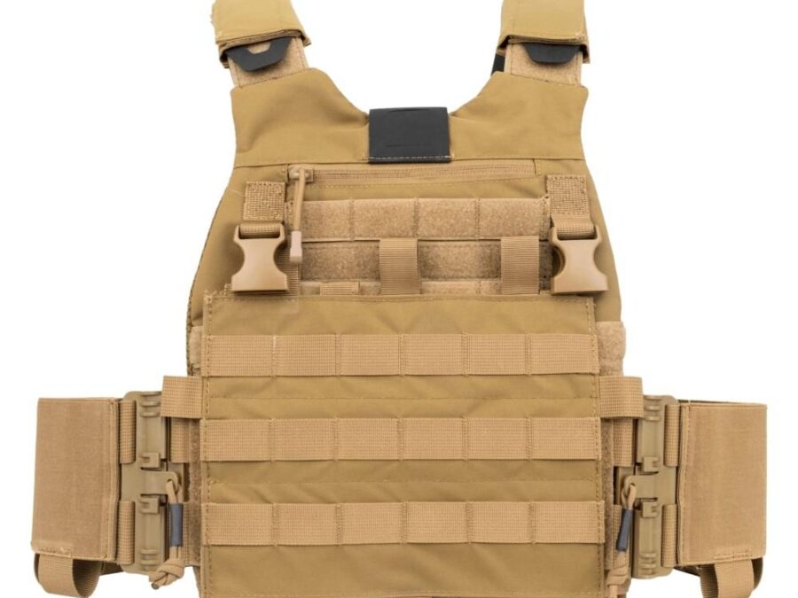 Guard Dog Trakr Plate Carrier FDE with Front Placard