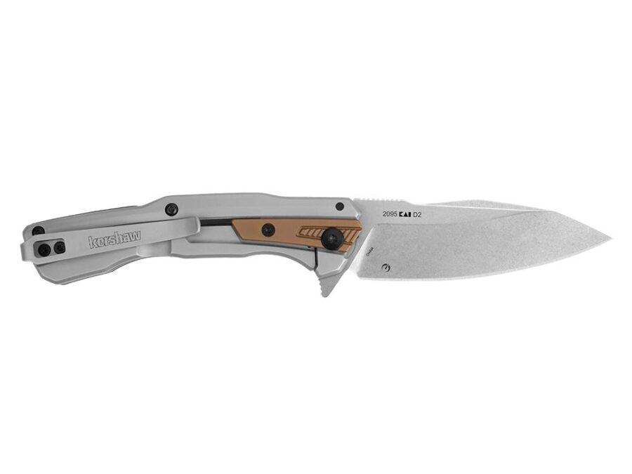 Kershaw Endgame Folding Knife 3-1/4" Spear Point Blade Bronze Silver