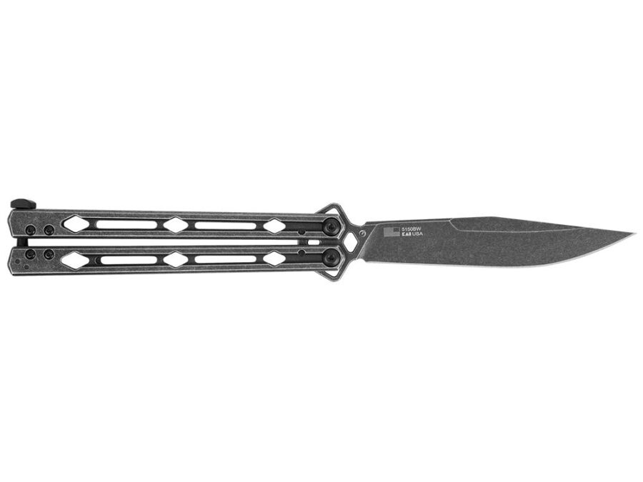 Kershaw Lucha Folding Knife 4-3/5" Drop Point Blade Blackwash