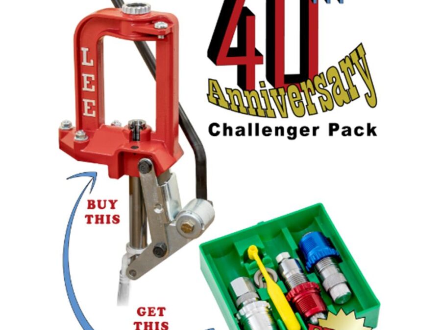 Lee Challenger III Single Stage Press 40th Anniversary Pack with Breech Carb 3-Die Set .223 Rem