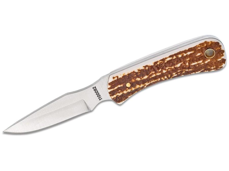 Schrade Uncle Henry 301UH Fixed Knife 3-1/8" Drop Point Blade Brown with Leather Sheath