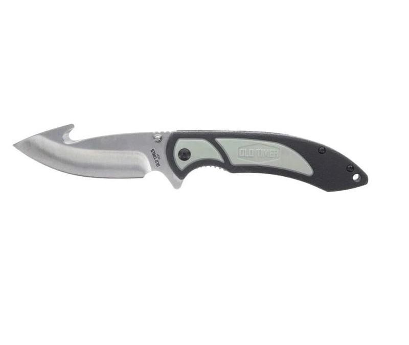 Old Timer Trail Boss Gut Hook Folder Knife 3 1/2" Blade Black