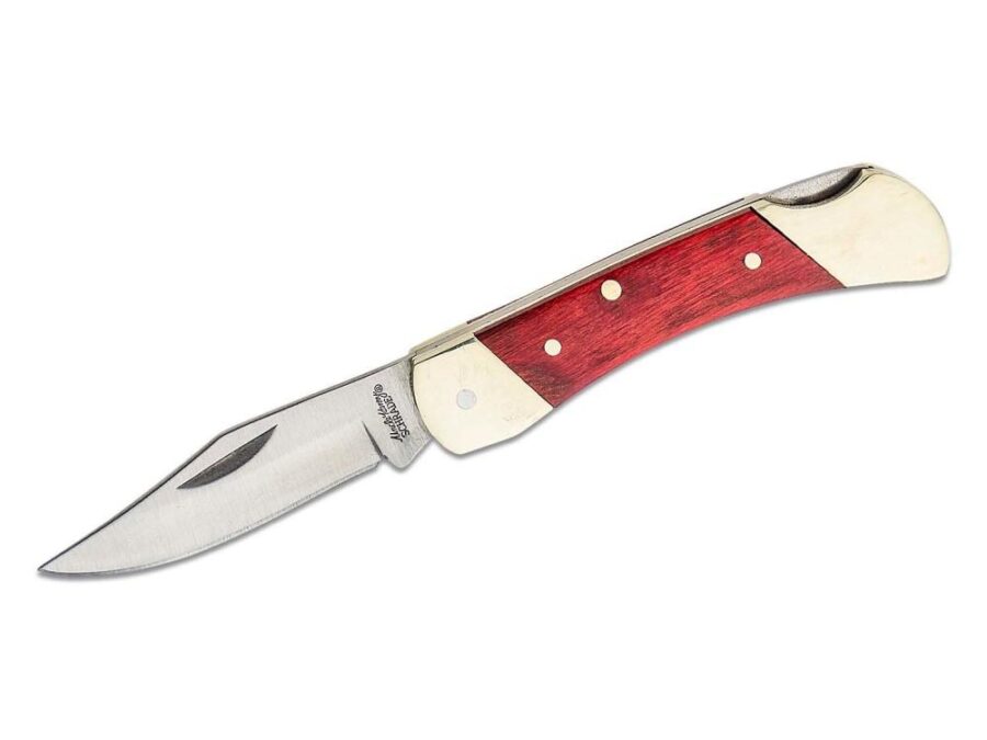 Schrade Uncle Henry Brown Bear Folding Knife 2-1/4" Clip Point Blade Wood
