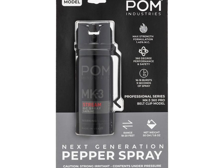 POM Pepper Spray MK3 Professional Model Black 2 oz