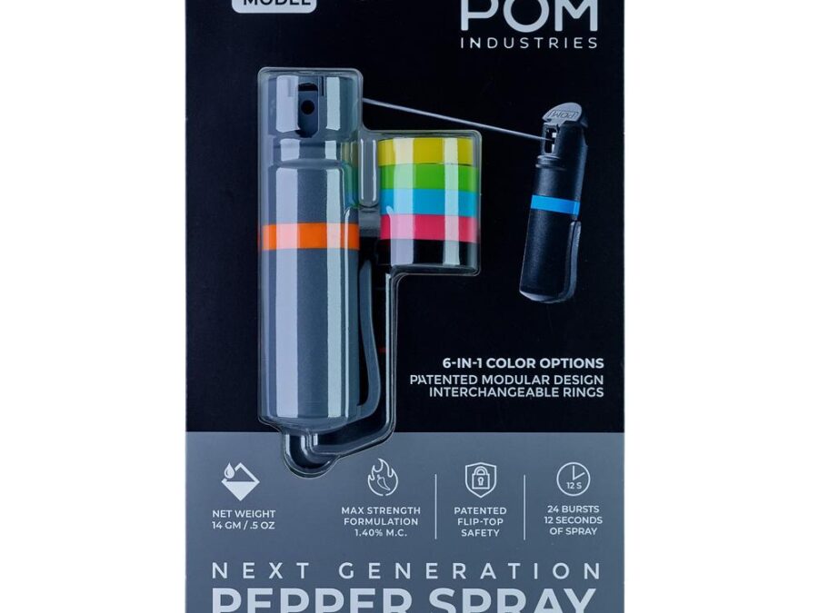 POM Pepper Spray Clip Grey