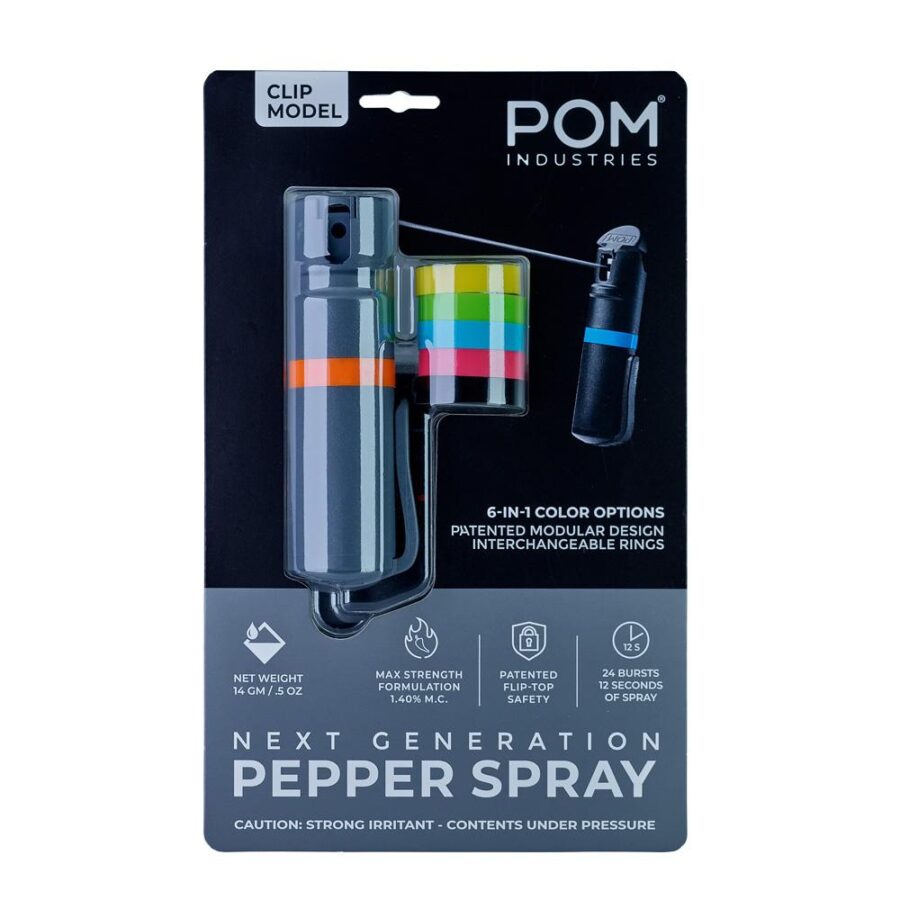 POM Pepper Spray Clip Grey