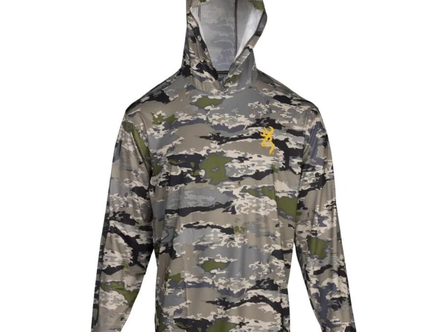 Browning Hooded Long Sleeve Tech Shirt Ovix Camo XL