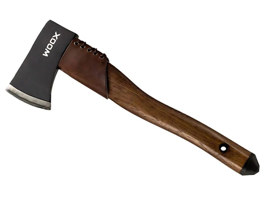 WOOX Ax1 Tomahawk Ax Walnut with Blued Finish and Leather Collar