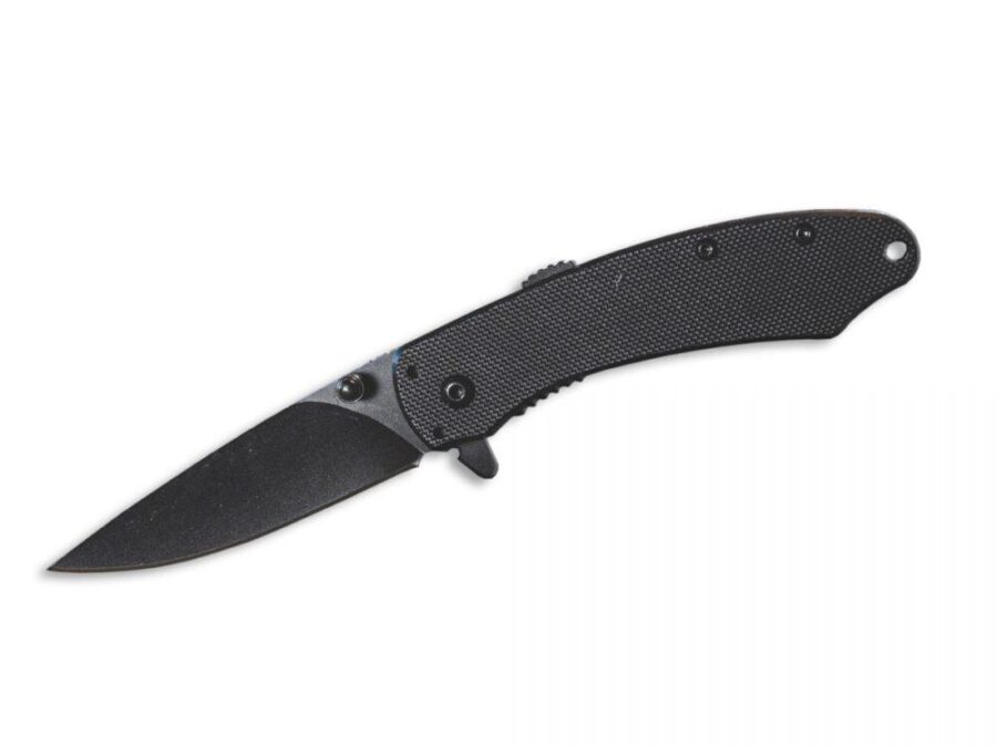 ABKT Elite Ember Folding Knife 2-3/4" Drop Point Blade Black