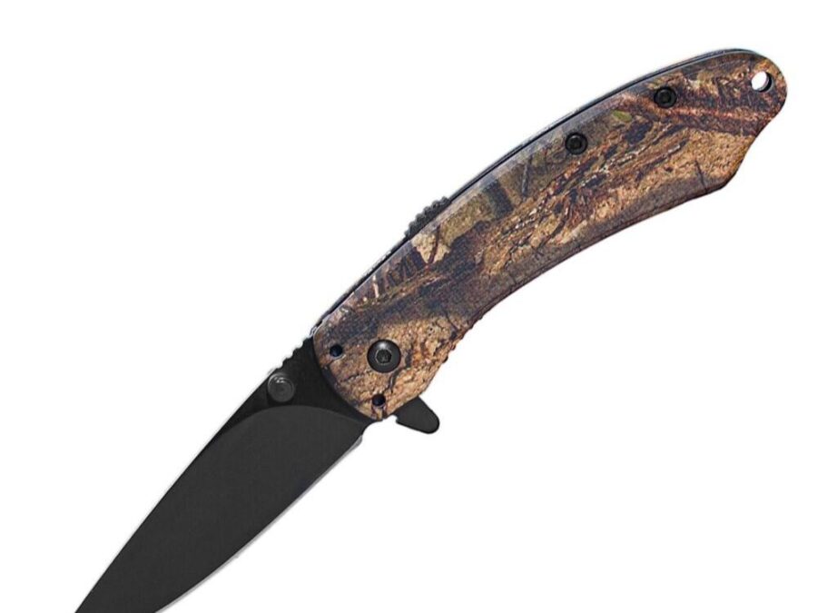 ABKT Elite Ember Folding Knife 2-3/4" Drop Point Blade Mossy Oak DNA