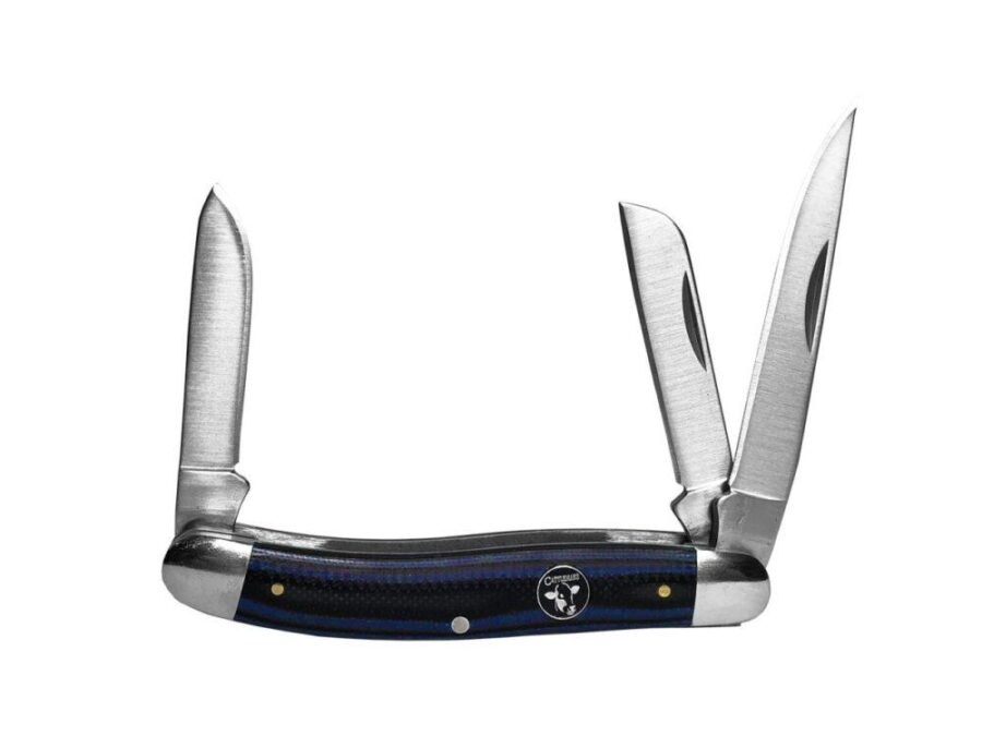 ABKT Cattleman Stockman Cowhand Series Knife 3 Blades Blue